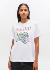 Ganni Basic Cotton Jersey Neon Puppy