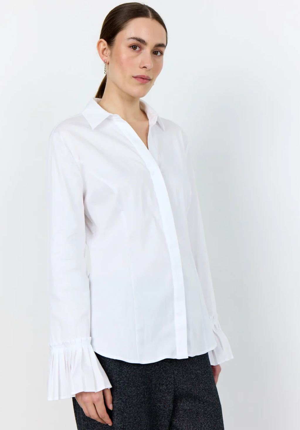 Levete Isla solid 130 skjorte hvit