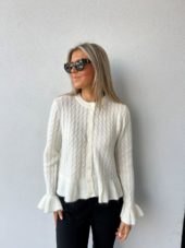Yasnuma ls knit cardigan off-white