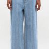 Ganni structured double fly baggy jeans