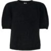 YASsanne ss knit kortarmet sort