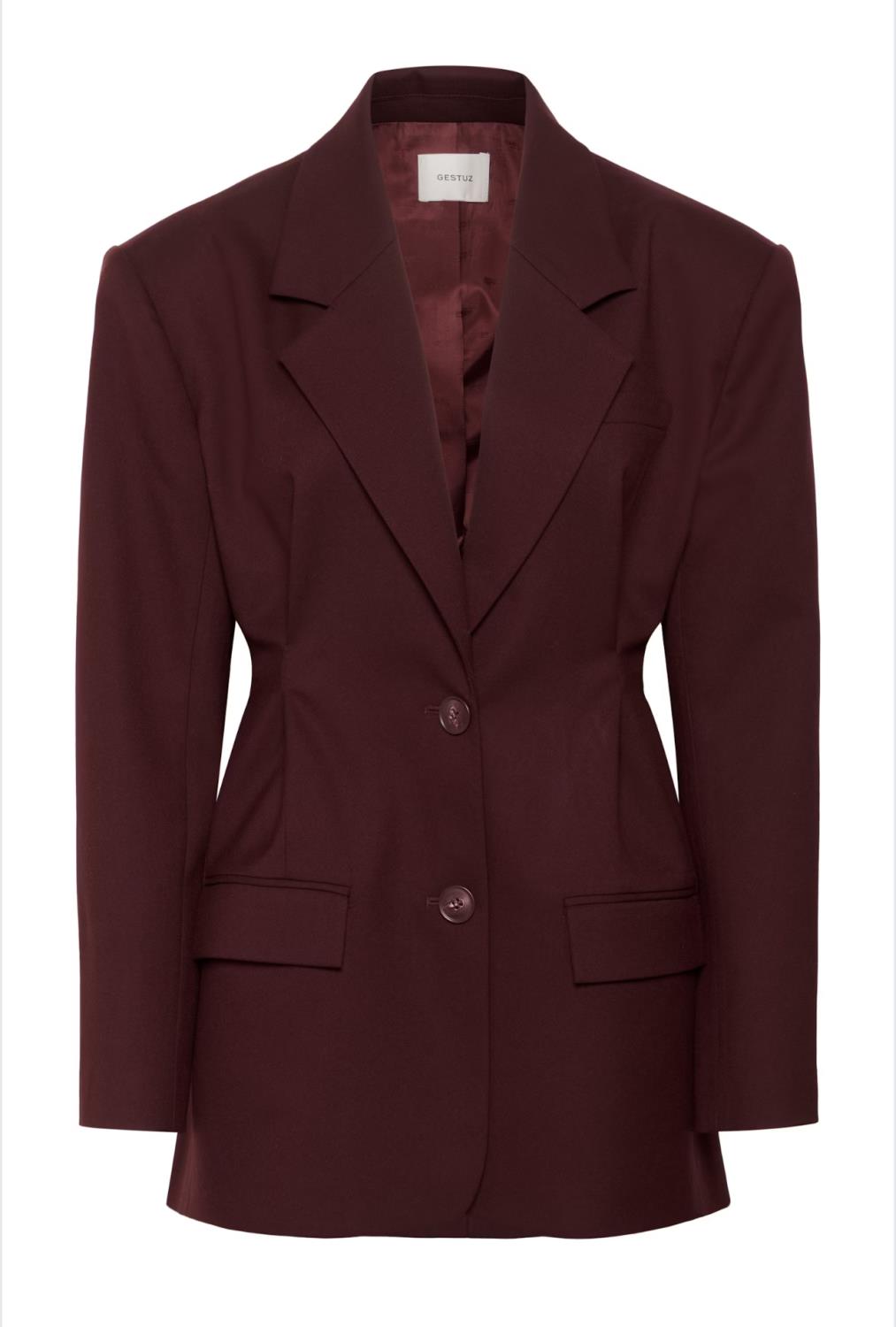 Gestuz Paula waist blazer burgunder