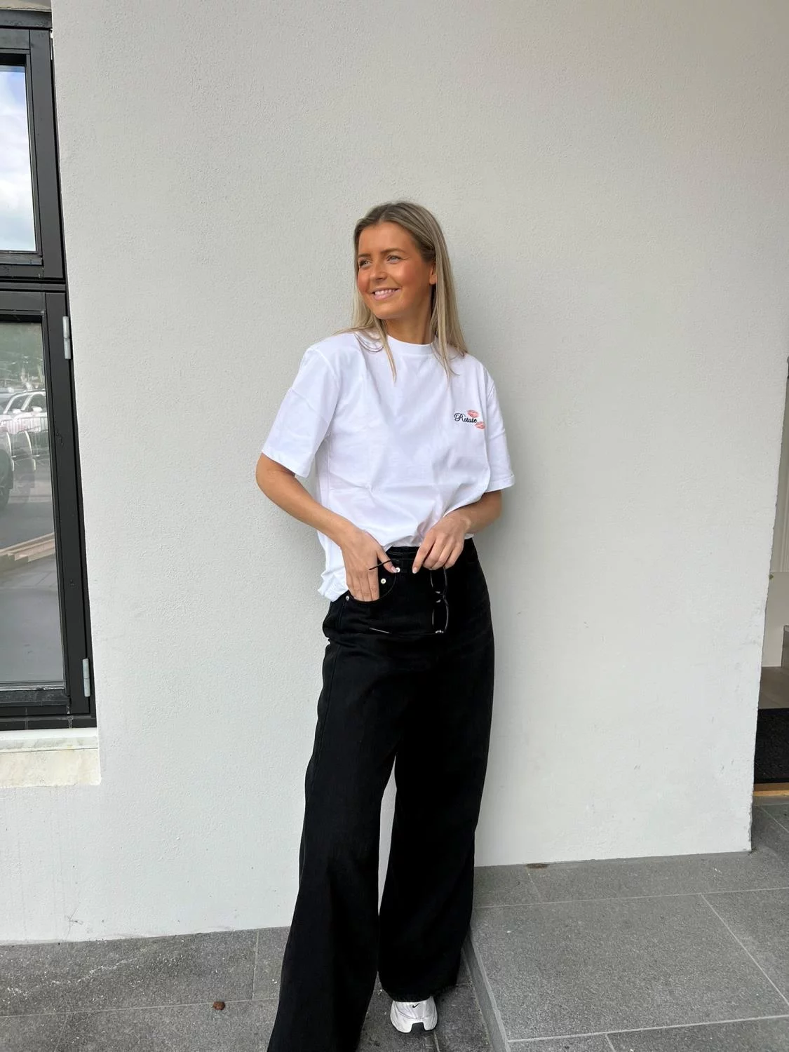 Rotate Oversized t-skjorte hvit