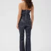Gestuz Piper HW flared jeans blå