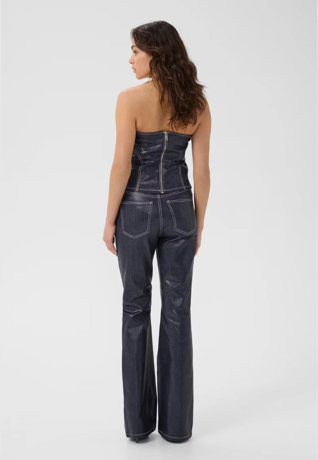 Gestuz Piper HW flared jeans blå