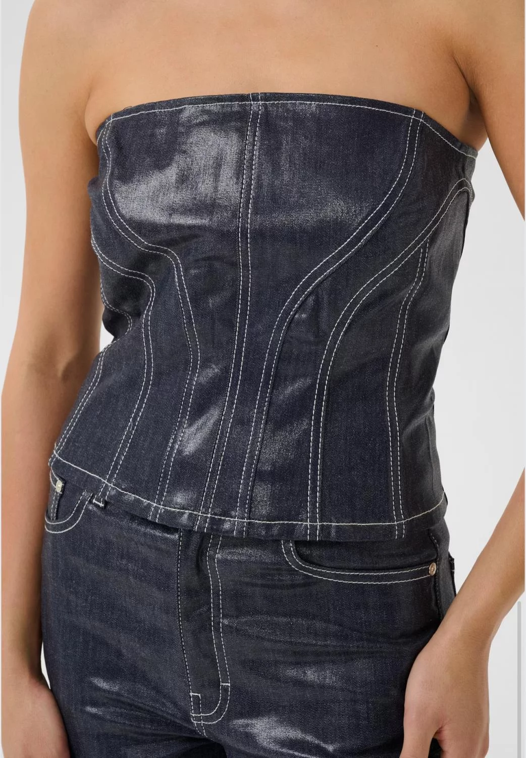 Gestuz Piper corset blå