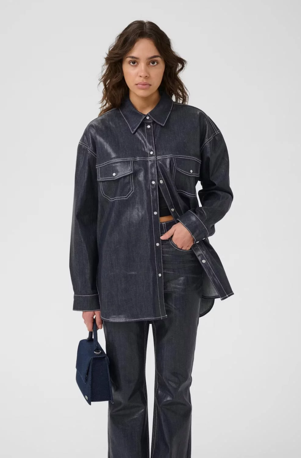 Gestuz Piper shirt blå