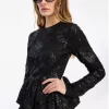 Rotate Sequins ls bubble top sort