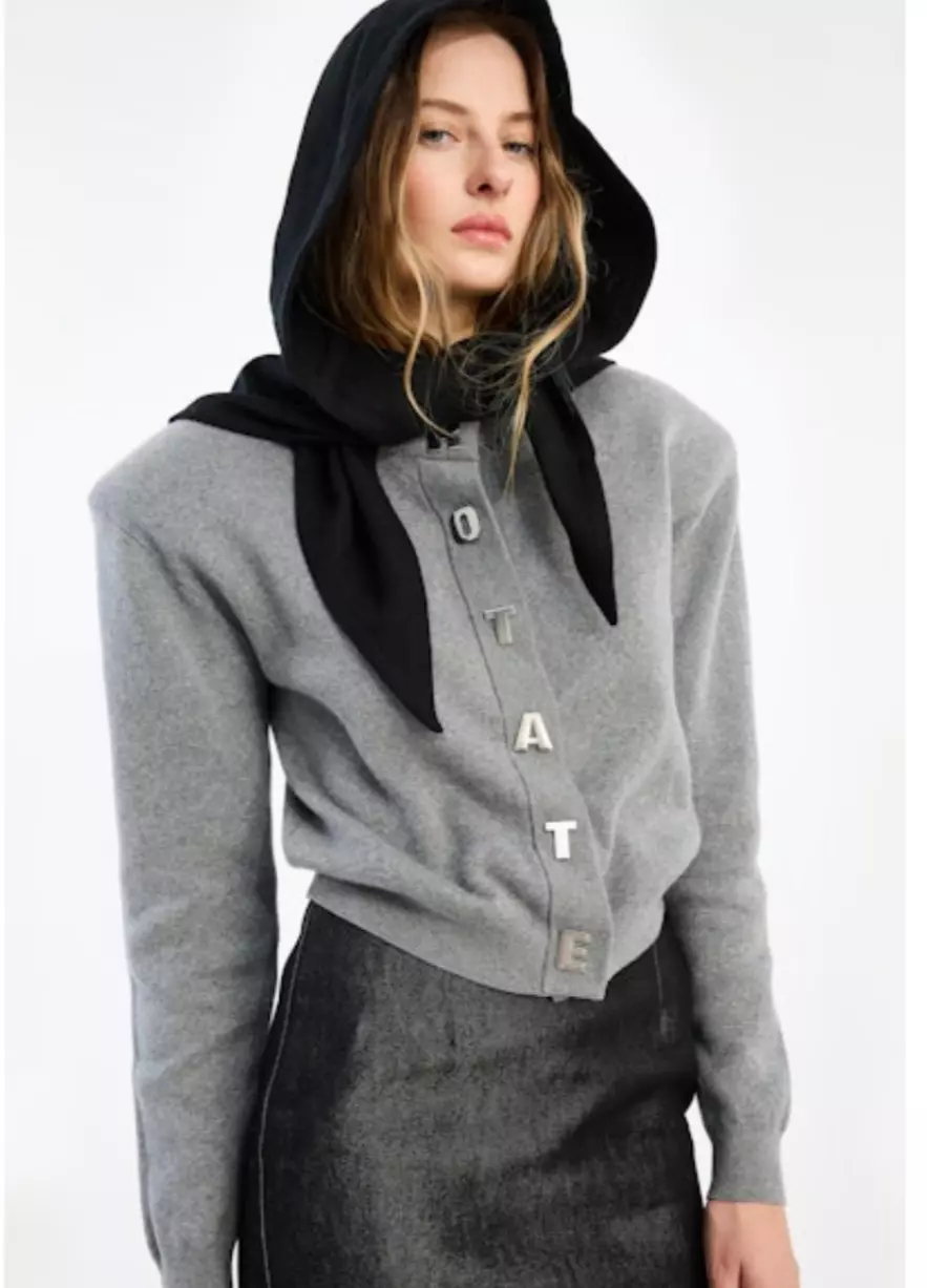 Rotate Firm knit cardigan grå