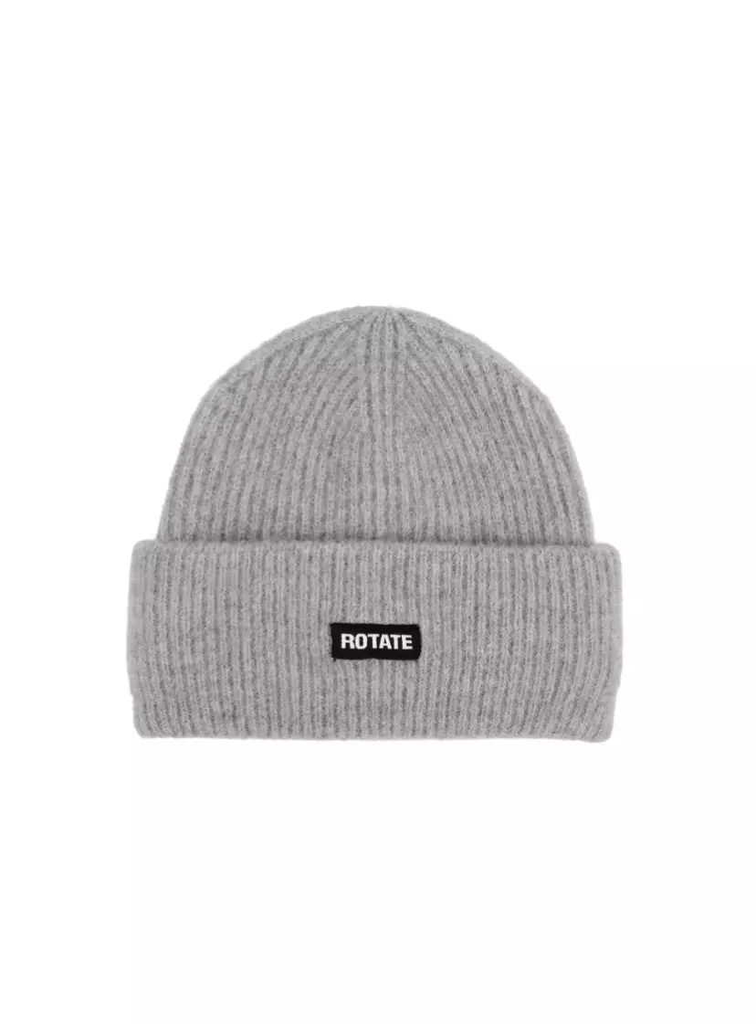Rotate Rib knit beanie sort og grå