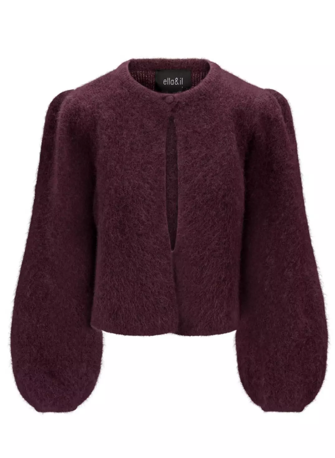 Ella & il Amelia chunky cardigan red wine