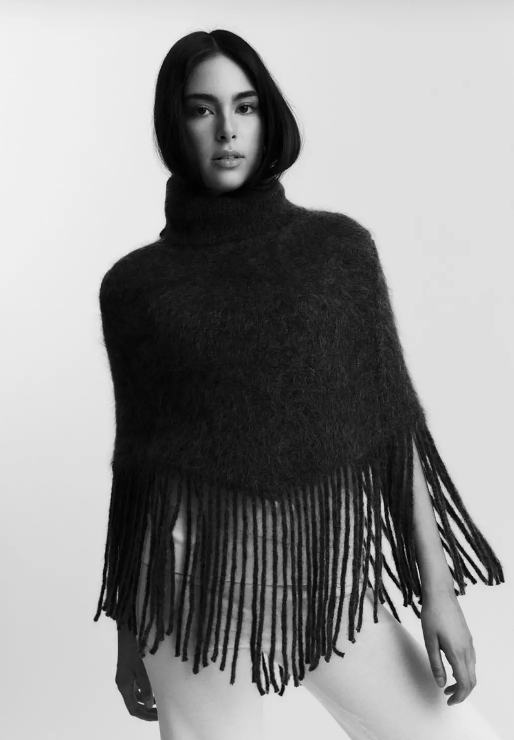 Ella & il Nikola chunky poncho Black