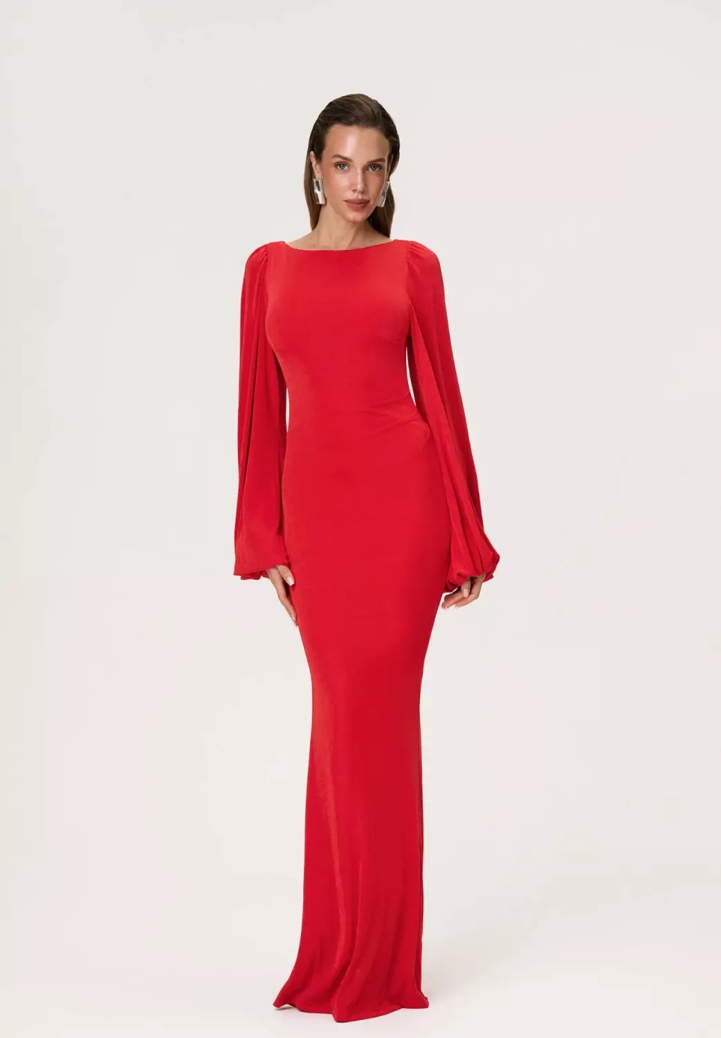 Adoore Rennes maxi dress sort og rød