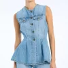 Rotate Flared denim top