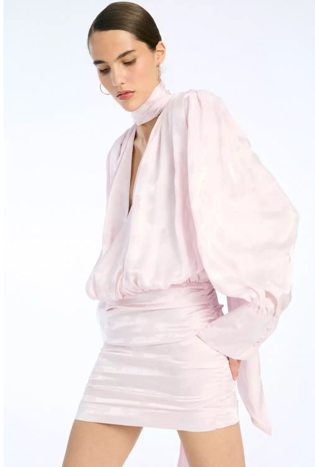 Rotate LS mini dress rosa