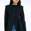 Rotate Flared tailored jacket sort