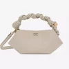 Ganni bou bag mini beige /oyster gray