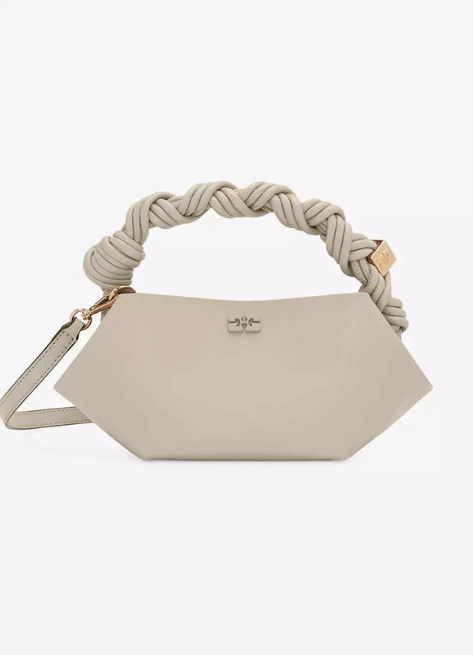Ganni bou bag mini beige /oyster gray