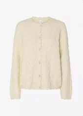 YasBubera ls knit cardigan off-white