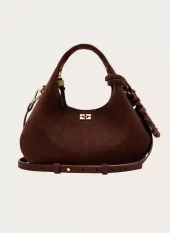 Ganni hobo mini semsket brun