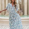 Love Lolina Celina Maxi dress blue whisper