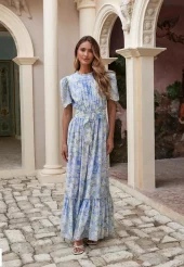 Love Lolina Sophie Puff Maxi Dress Wisteria