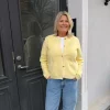 Gant Cotton Knit jacket Gul