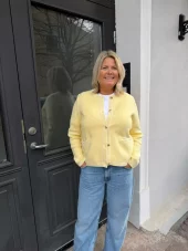 Gant Cotton Knit jacket Gul