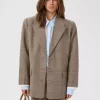 Gestuz Evaldi blazer beige rutete