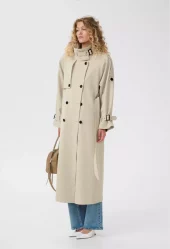 Gestuz Avic long trench beige