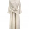 Ella & il Linny linen dress beige melange