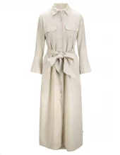 Ella & il Linny linen dress beige melange