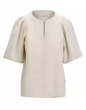 Ella & il Anna linen top beige melange