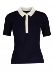Gant Rib Knit Ss Rugger Blå