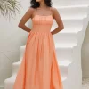 Love lolina Bernadette midi dress apricot