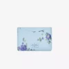 Ganni Bou card holder ikat flower abstract turkis