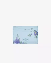 Ganni Bou card holder ikat flower abstract turkis