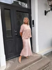 Ahlvar Yoli Silk Blouse Dusty Pink