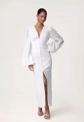 Adoore Positano maxi dress Lys rosa-hvit-offwhite med blomster