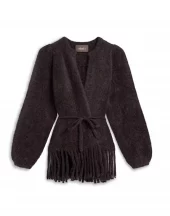Ella & il Fidele chunky cardigan brun og mørk brun