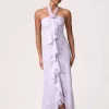 Adoore Lamia halterneck dress lavender