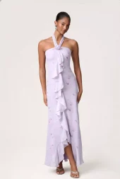 Adoore Lamia halterneck dress lavender
