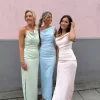 Adoore Almeria dress pastell pink m/blomster, grønn og blå