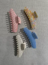 Noma hårklype Elisabeth exlusive stor rosa, cream, multi og blå