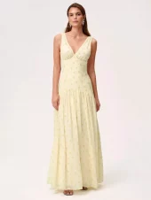 Adoore Toulouse Dress brun/off-white, gul mønstrete