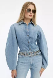 Rotate Denim Fitted Shirt