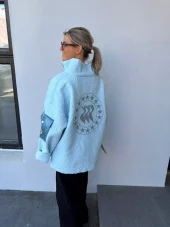 Caya Micky Halfzip Lysblå og Mørkblå