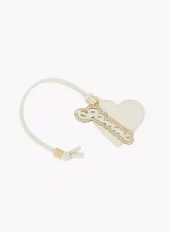 Ganni bou heart mirror grained off-white