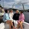Caya Micky Halfzip Lysblå Mørkblå Rosa Sort Hvit