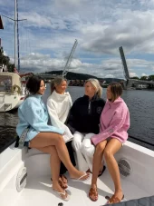 Caya Micky Halfzip Lysblå Mørkblå Rosa Sort Hvit